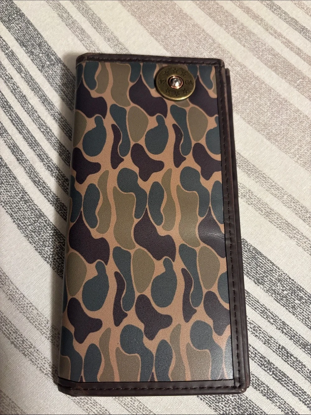 Zep-Pro leather Camouflage Wallet with Brass Snap